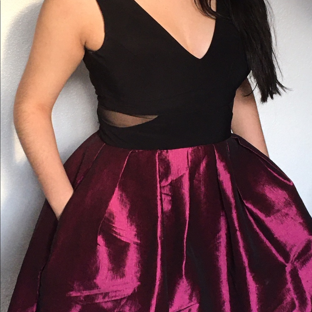 Black and purple dress